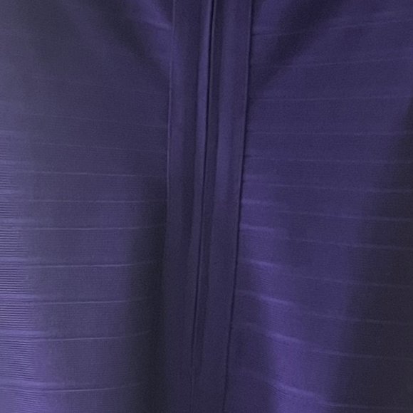 Herve Leger Liza Bandage Plum Berry Boat Neck Flared Dress Authentic - Picture 14 of 16